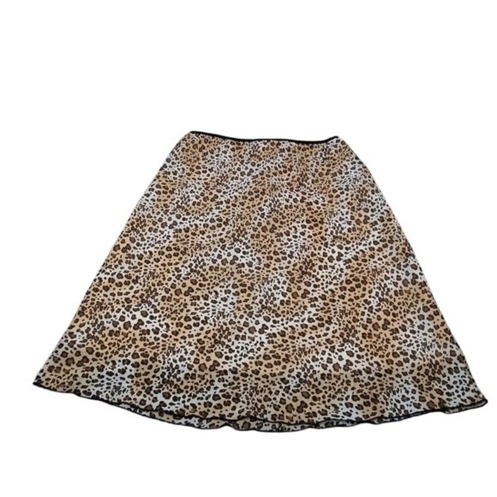 Simply Irresistible Leopard Print Skirt Size Large